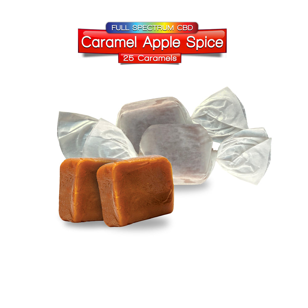 50mg CBD JUMBO Caramels - Caramel Apple Spice - SINGLES