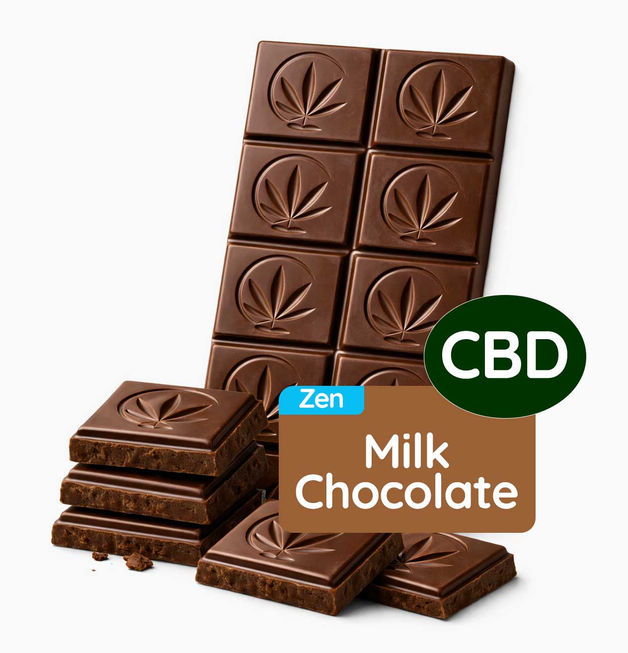 Zen Milk Chocolate Bar – 50 mg CBD | Giraffe Oasis