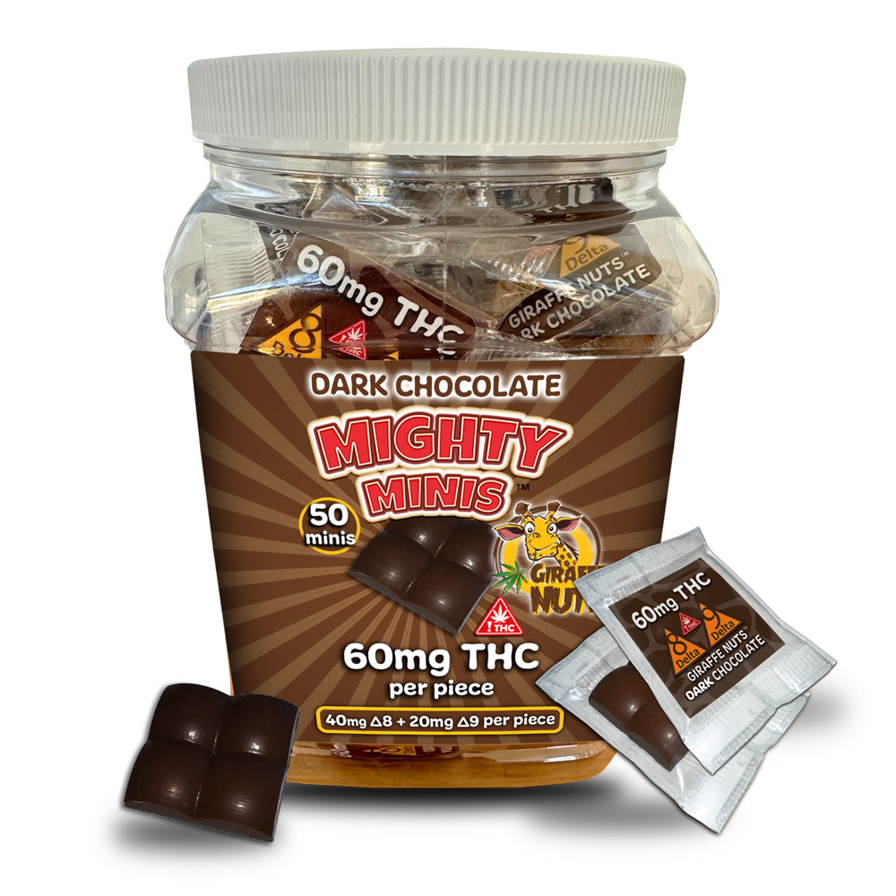 Mighty Mini THC Dark Chocolate - 60mg THC - 50 Count Jar