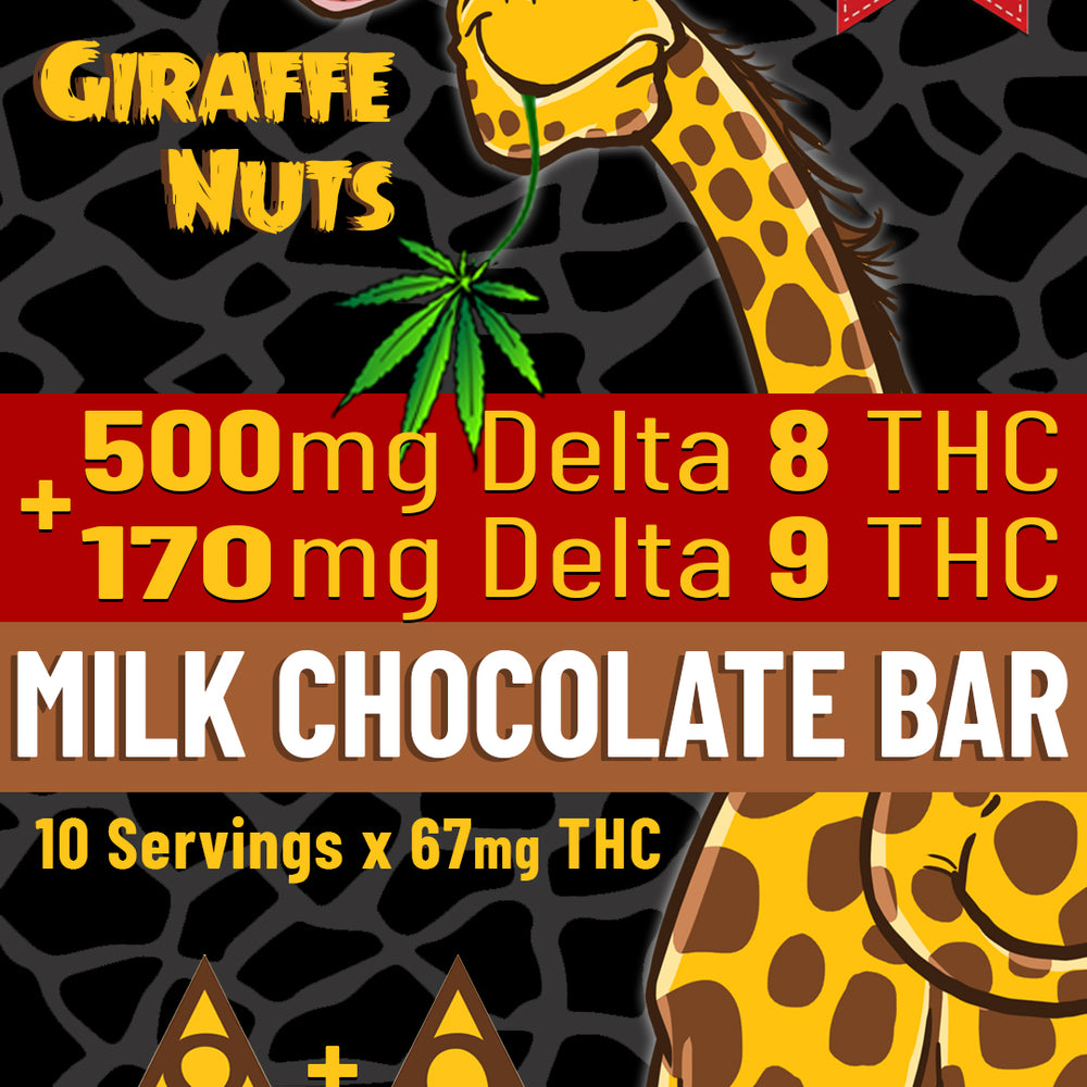 
                      
                        500mg Delta 8 + 170mg Delta 9 THC - Milk Chocolate Bar
                      
                    