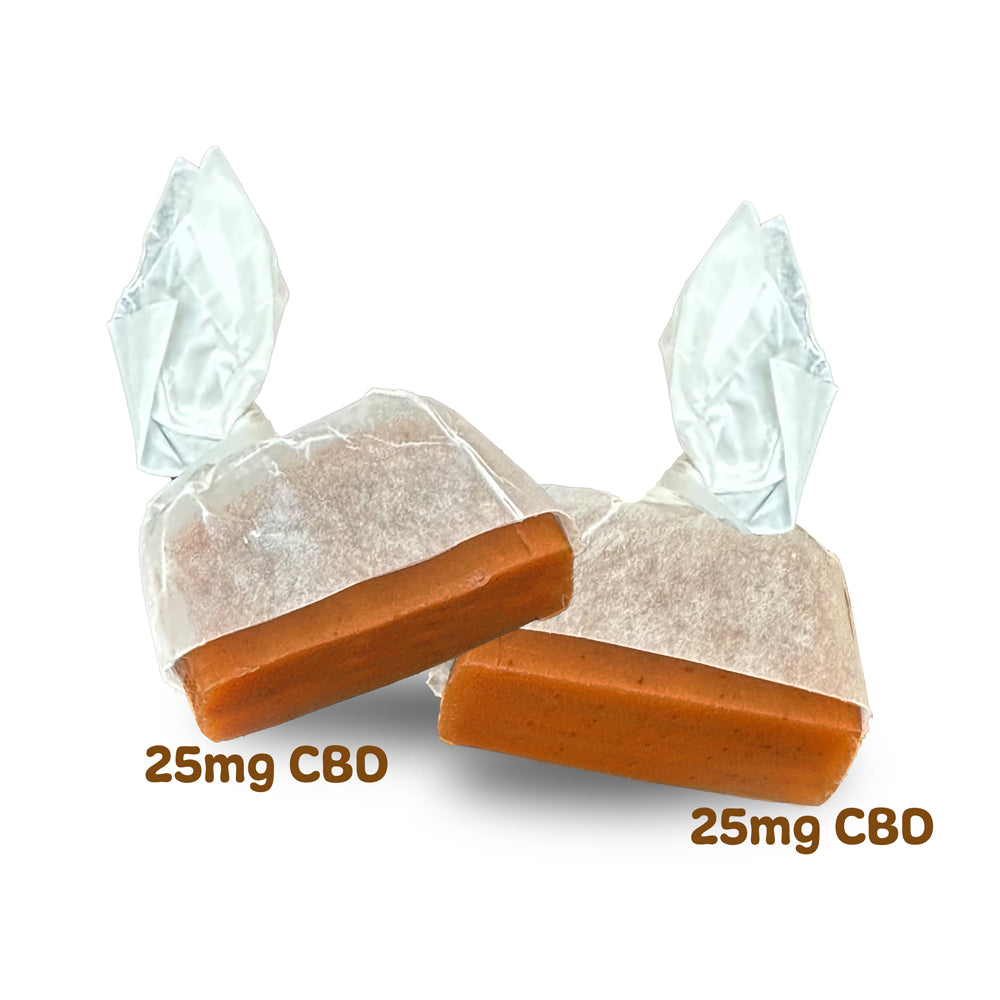 
                      
                        50mg CBD JUMBO Caramels - Creamy Vanilla - 100 Piece MEGA Pouch
                      
                    