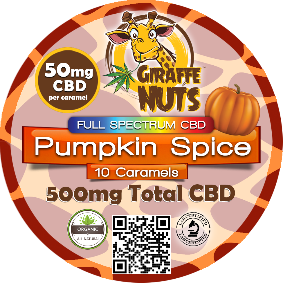 
                      
                        50mg CBD JUMBO Caramels - Pumpkin Spice - 10 Piece Jar
                      
                    