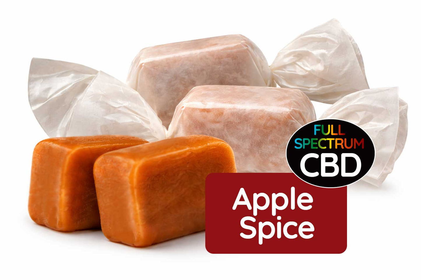 CBD Caramels – Apple Spice, 50 mg | Giraffe Nuts