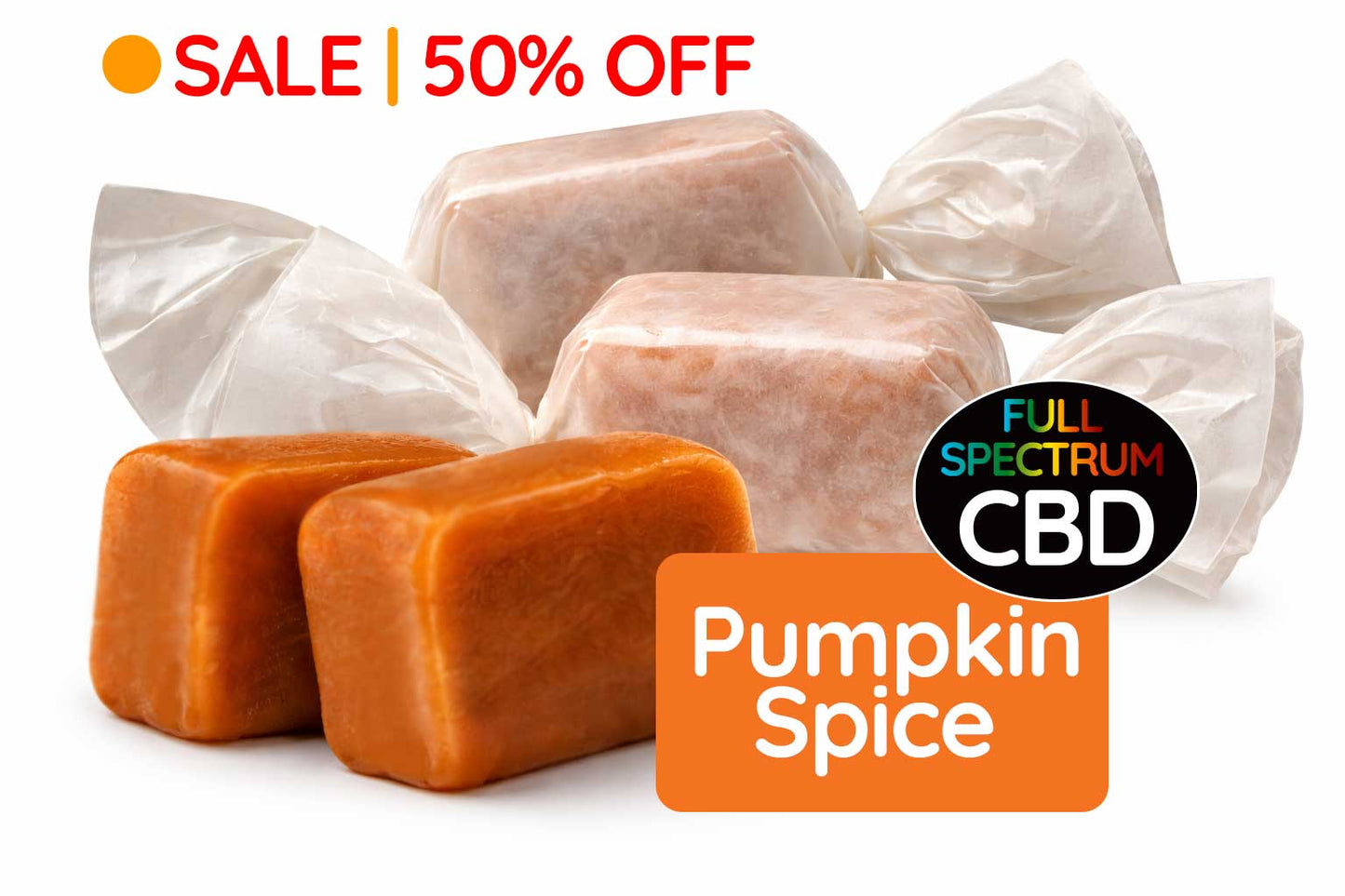 CBD Caramels – Pumpkin Spice, 50 mg | Giraffe Nuts