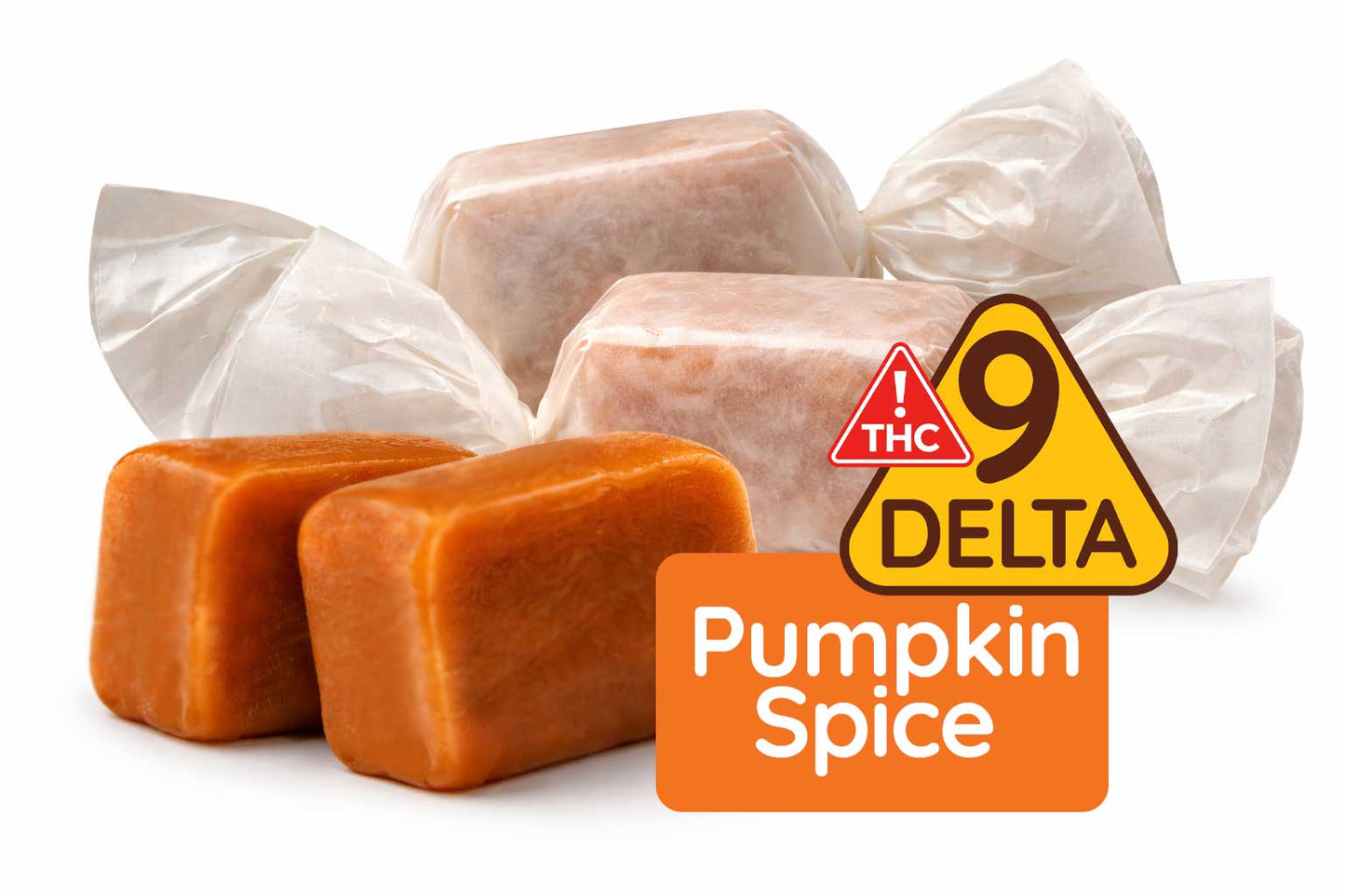 Delta-9 THC Caramels – Pumpkin Spice, 40 mg | Giraffe Nuts