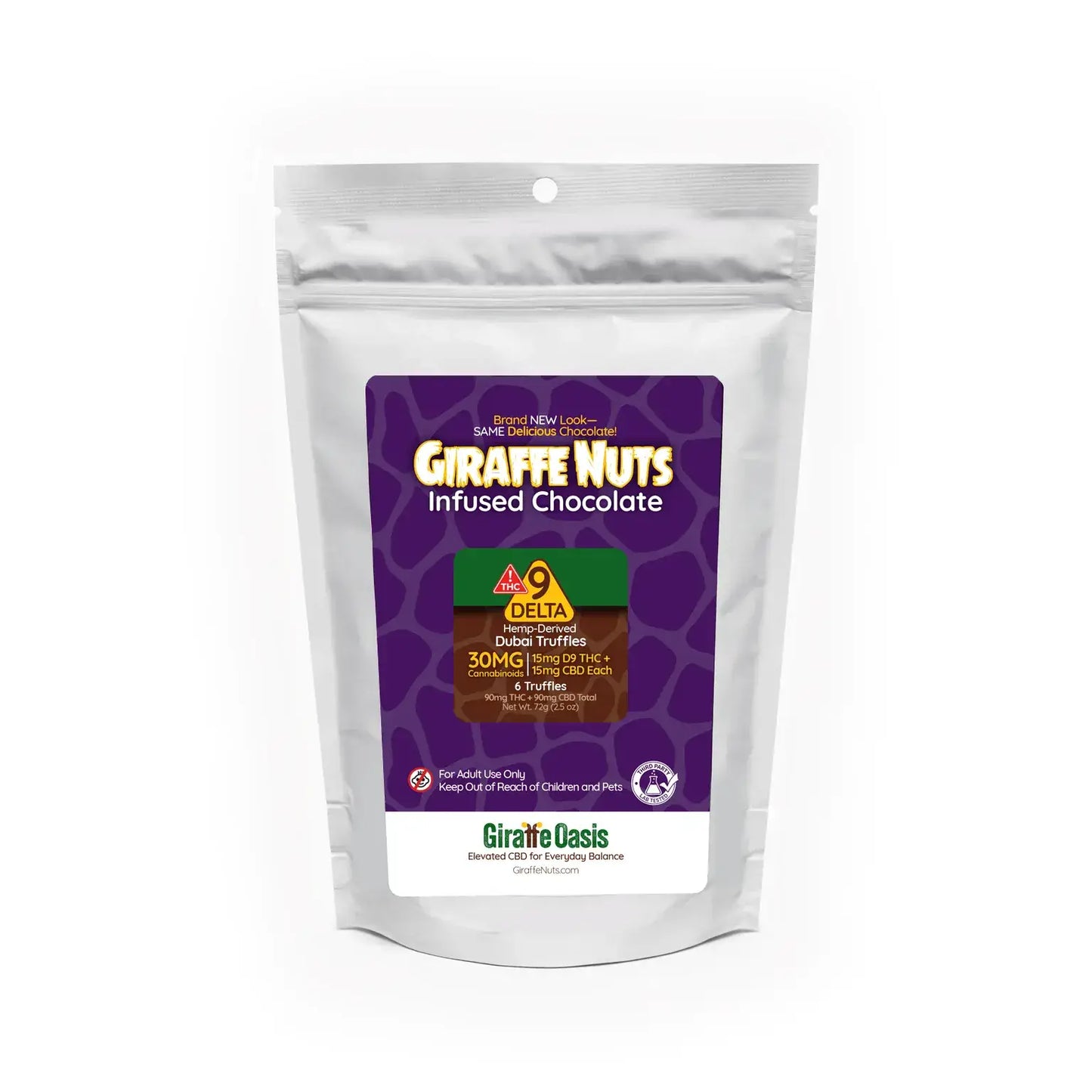Delta-9 THC Dubai Chocolate Truffles | 6 Count | Giraffe Nuts